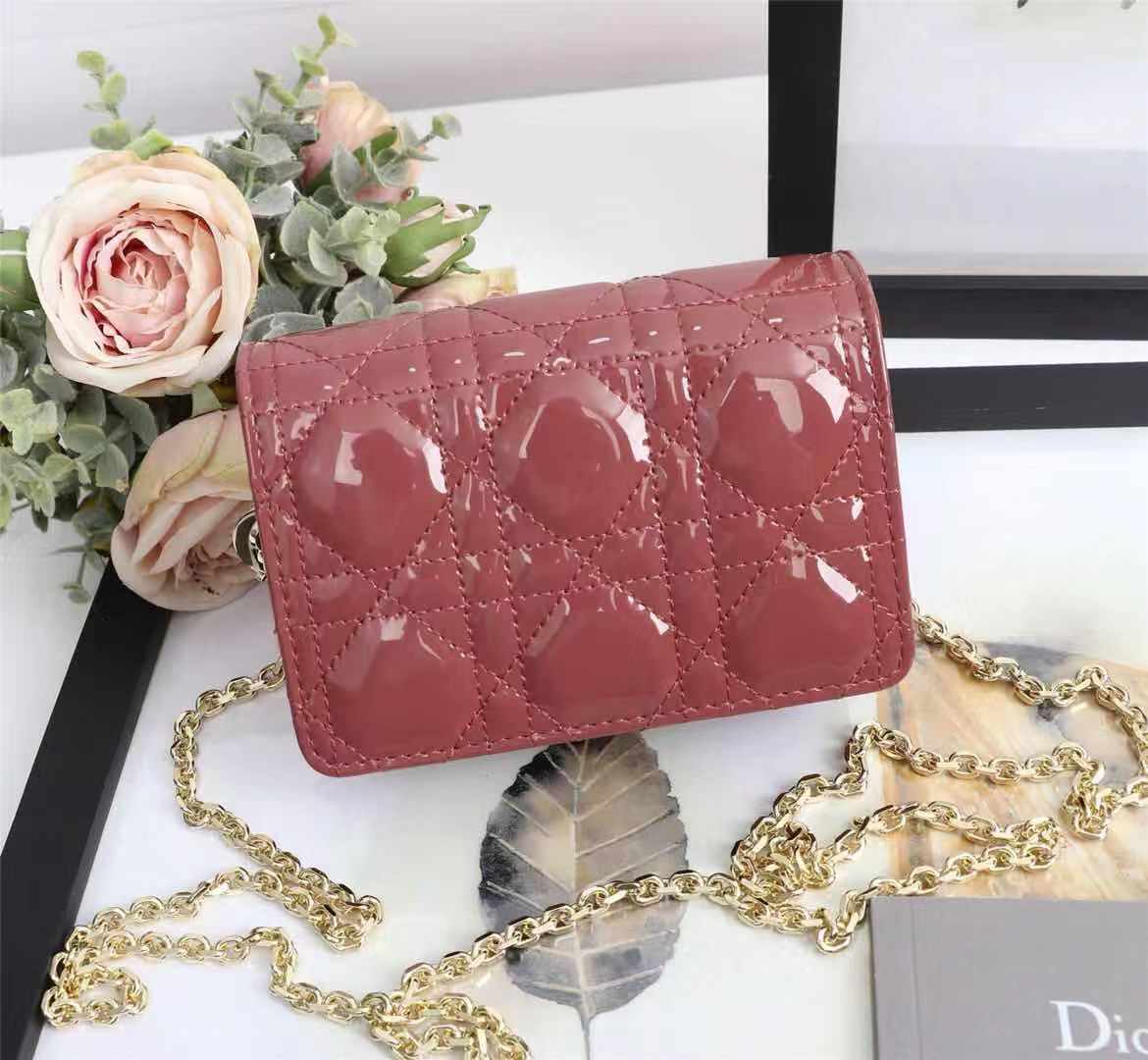 Dior LADY Dior NANO POUCH Patent Cannage Calfskin High