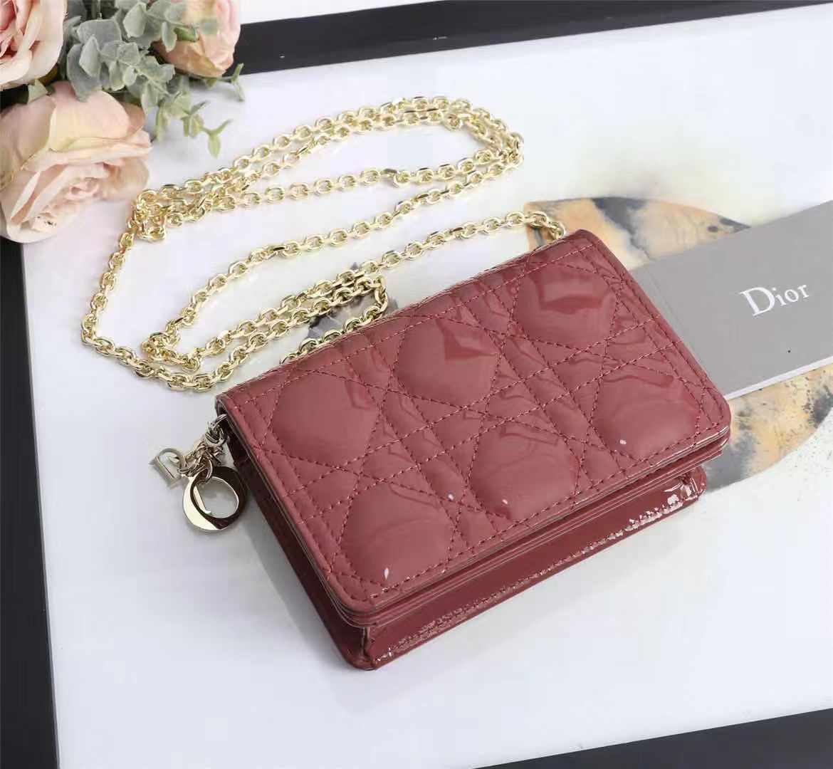 Dior LADY Dior NANO POUCH Patent Cannage Calfskin High