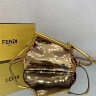 Fendi First Small Leather and sequinned bag High