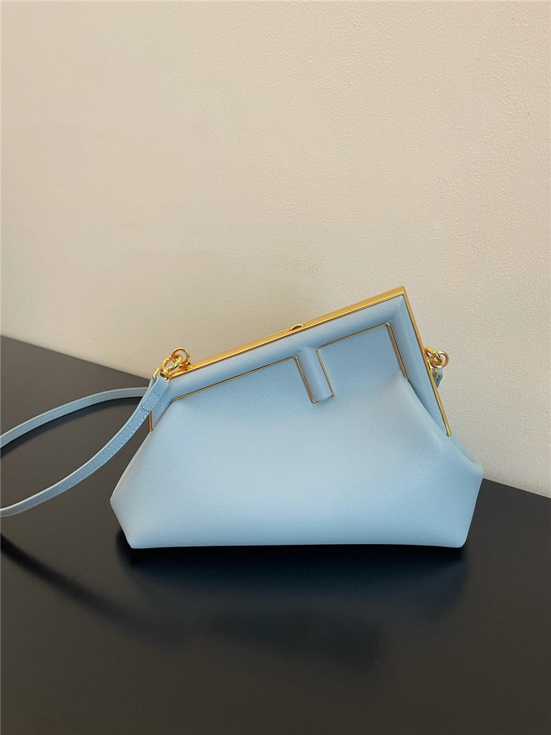 Fendi First Small Leather Bag Blue High