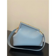 Fendi First Medium Leather Bag Blue High