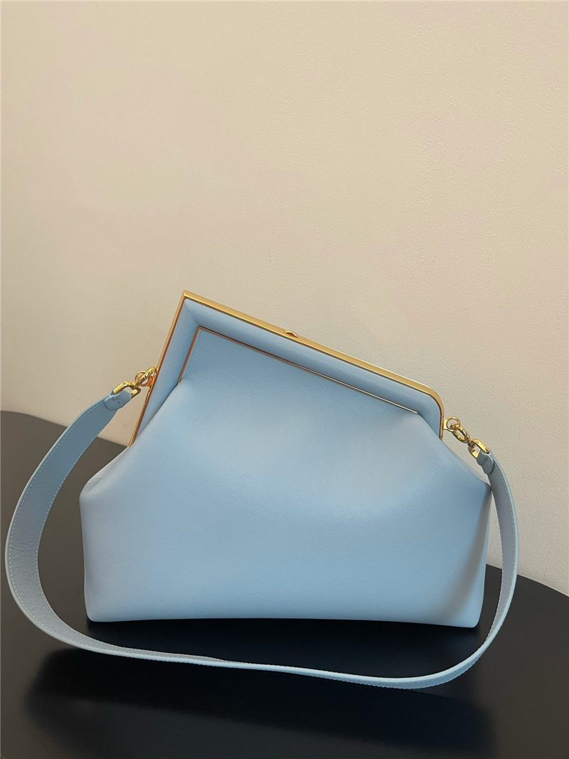 Fendi First Medium Leather Bag Blue High