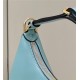 Fendigraphy Small Leather Bag Blue Green High