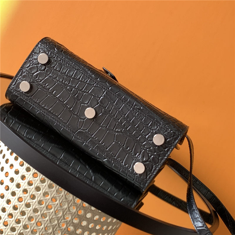 CLASSIC SAC DE JOUR NANO IN Crocodile Black High