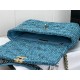 Large Chanel 19 Flap Bag Tweed Gold-Tone Blue High