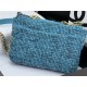 Large Chanel 19 Flap Bag Tweed Gold-Tone Blue High