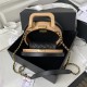 SMALL VANITY CASE AS2928 Beech Wood, Calfskin & Gold-Tone Metal High