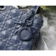 SMALL LADY Dior MY ABCDior BAGCannage Calfskin with Diamond Motif Denim Blue High