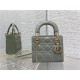 MINI LADY Dior BAG Patent Cannage Calfskin Dark Grey High