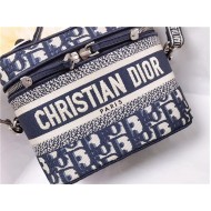 SMALL DiorTRAVEL VANITY CASE Dior Oblique Jacquard Blue High