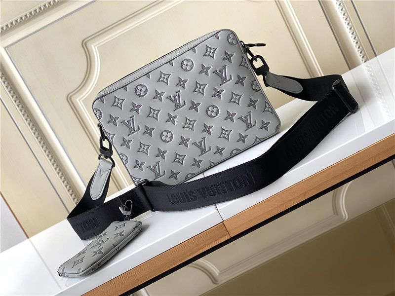 Louis Vuitton DUO MESSENGER Monogram Shadow calf leather High