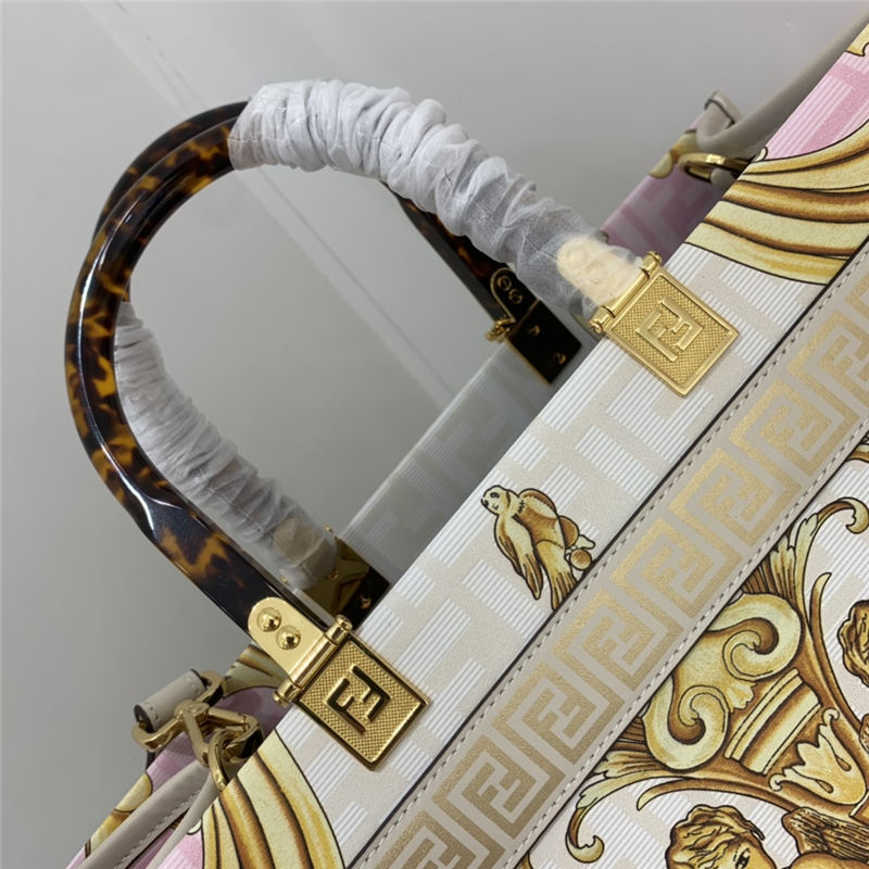 MEDIUM Fendi SUNSHINE Fendace Printed leather shopper High