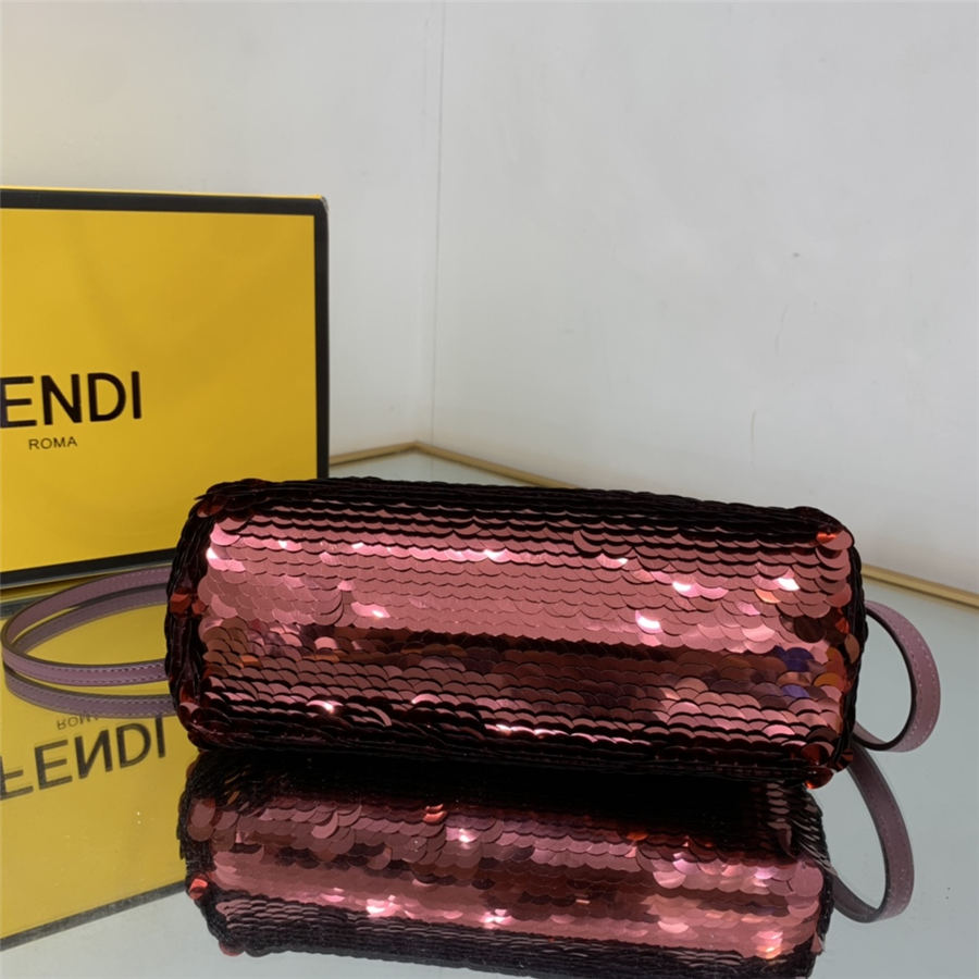 Fendi First Small Leather and sequinned bag High