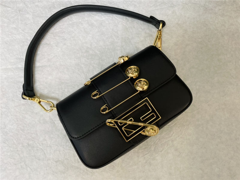 Brooch mini Baguette Fendace leather bag High