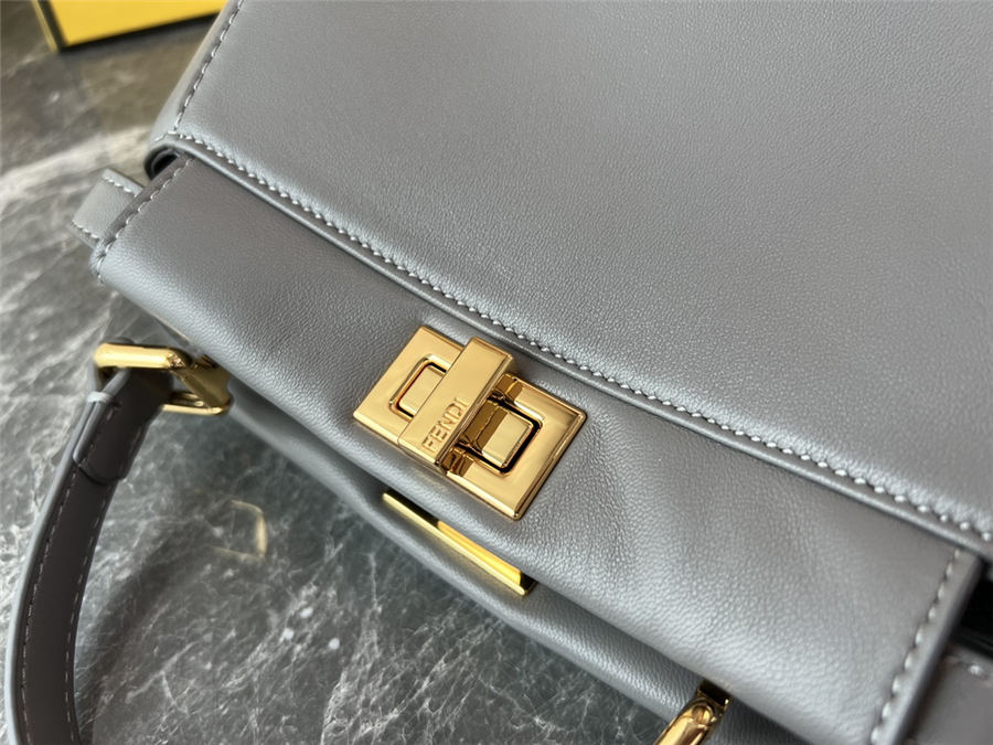 PEEKABOO ICONIC MINI leather bag Lambskin Grey High