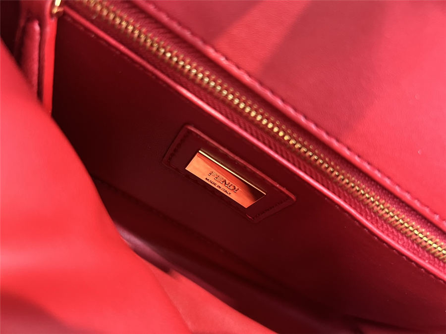 PEEKABOO ICONIC MINI leather bag Lambskin Burgundy High