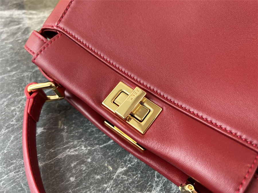 PEEKABOO ICONIC MINI leather bag Lambskin Burgundy High