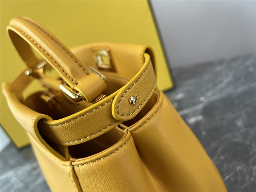 PEEKABOO ICONIC MINI leather bag Lambskin Yellow High