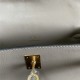 Hermes Kelly Pochette Bag Swift Leather Silver/Gold Metal WAX High