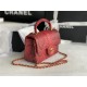 MINI FLAP BAG WITH TOP HANDLE AS2431 Snake Red High