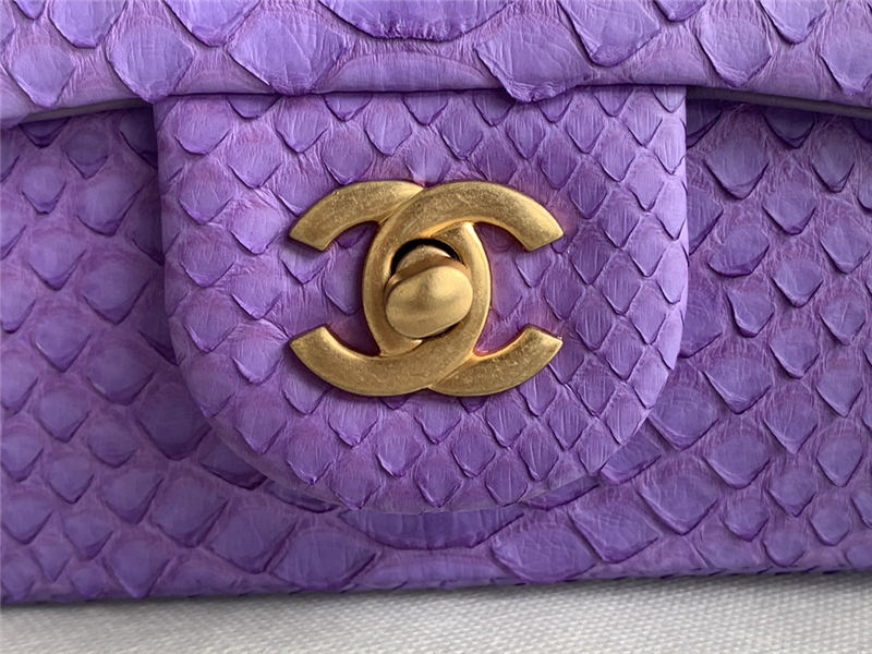 MINI FLAP BAG WITH TOP HANDLE AS2431 Snake Purpel High