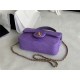 MINI FLAP BAG WITH TOP HANDLE AS2431 Snake Purpel High