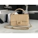 MINI FLAP BAG WITH TOP HANDLE AS2431 Snake Beige High