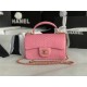 MINI FLAP BAG WITH TOP HANDLE AS2431 Snake Pink High