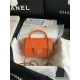 MINI FLAP BAG WITH TOP HANDLE AS2431 Snake Orange High