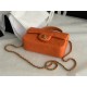 MINI FLAP BAG WITH TOP HANDLE AS2431 Snake Orange High