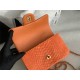 MINI FLAP BAG WITH TOP HANDLE AS2431 Snake Orange High