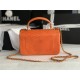 MINI FLAP BAG WITH TOP HANDLE AS2431 Snake Orange High