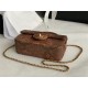 MINI FLAP BAG WITH TOP HANDLE AS2431 Snake Brown High