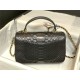 MINI FLAP BAG WITH TOP HANDLE AS2431 Snake Black High