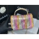 MINI FLAP BAG WITH TOP HANDLE AS2431 Snake High