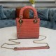 MINI LADY Dior BAG Cannage Crocodile Gold-tone Metal High