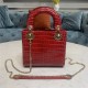 MINI LADY Dior BAG Cannage Crocodile Gold-tone Metal High