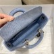 LADY D-JOY BAG MEDIUM Cannage Cannage Denim Blue High