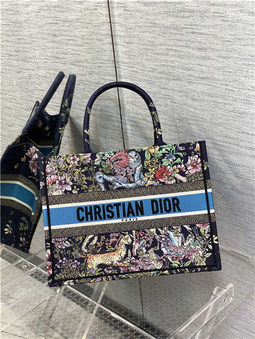 MEDIUM Dior BOOK TOTE Multicolor D-Constellation Embroidery High