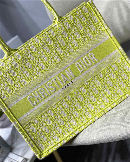 MEDIUM Dior BOOK TOTE Dior Oblique Jacquard Yellow High