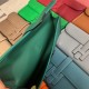 Hermes Jige Elan 29 Clutch Bag Epsom Leather WAX Dark Green High