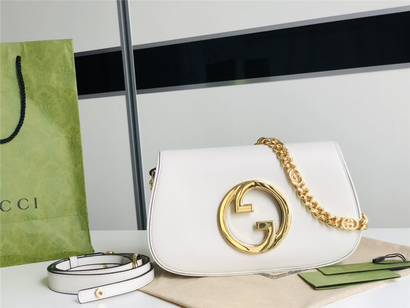 Gucci Blondie shoulder bag Leather 699268 White High