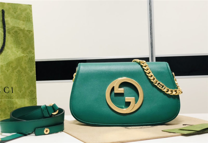 Gucci Blondie shoulder bag Leather 699268 Green High