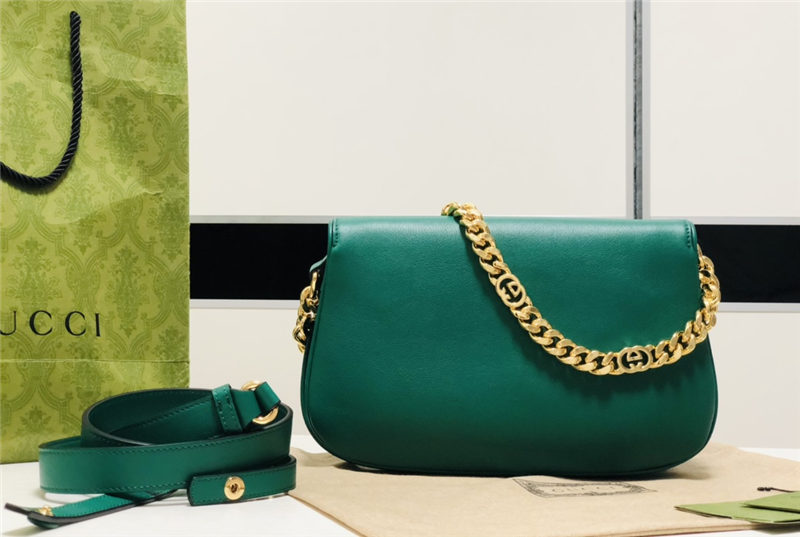 Gucci Blondie shoulder bag Leather 699268 Green High