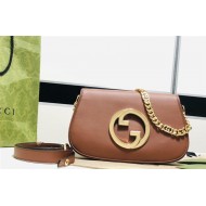 Gucci Blondie shoulder bag Leather 699268 Brown High