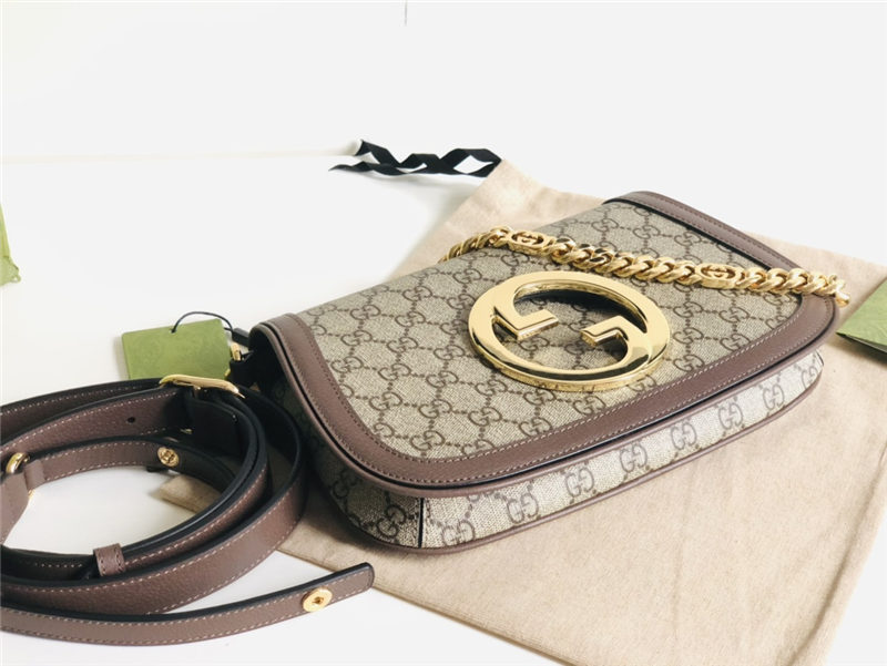 Gucci Blondie shoulder bag Leather 699268 GG Supreme canvas High