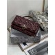 MISS DIOR MINI BAG Patent Calfskin Burgundy High