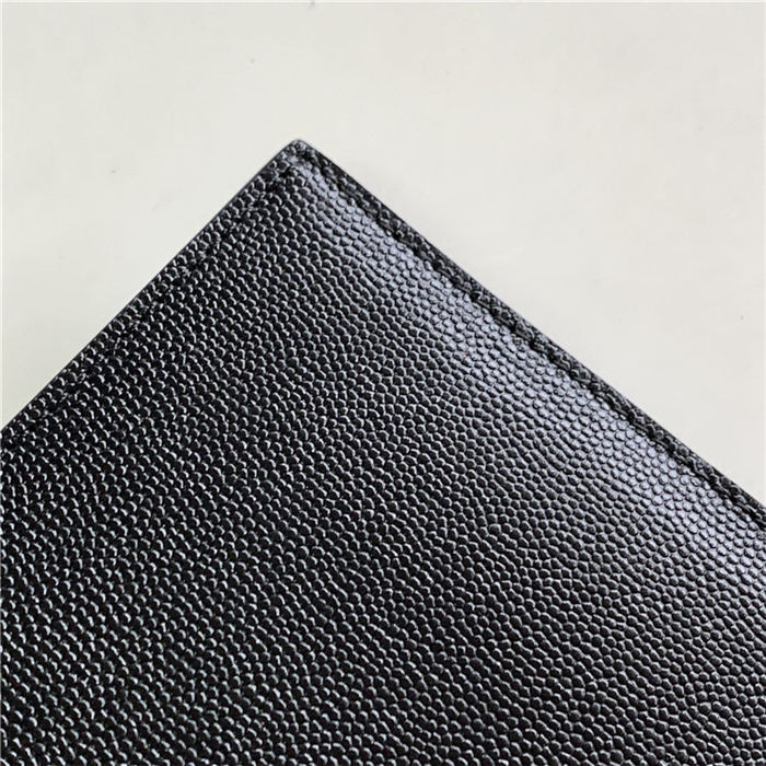 UPTOWN POUCH IN GRAIN DE POUDRE EMBOSSED LEATHER Black-Silver High