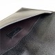 UPTOWN POUCH IN GRAIN DE POUDRE EMBOSSED LEATHER Black-Silver High