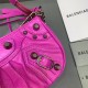 LE CAGOLE MINI PURSE WITH CHAIN Arena Lambskin Fuchsia High